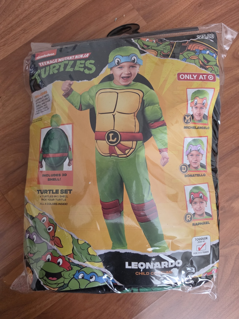 Nickelodeon TMNT Teenage Mutant Ninja Turtles Costume Set Toddler - Size 4-5